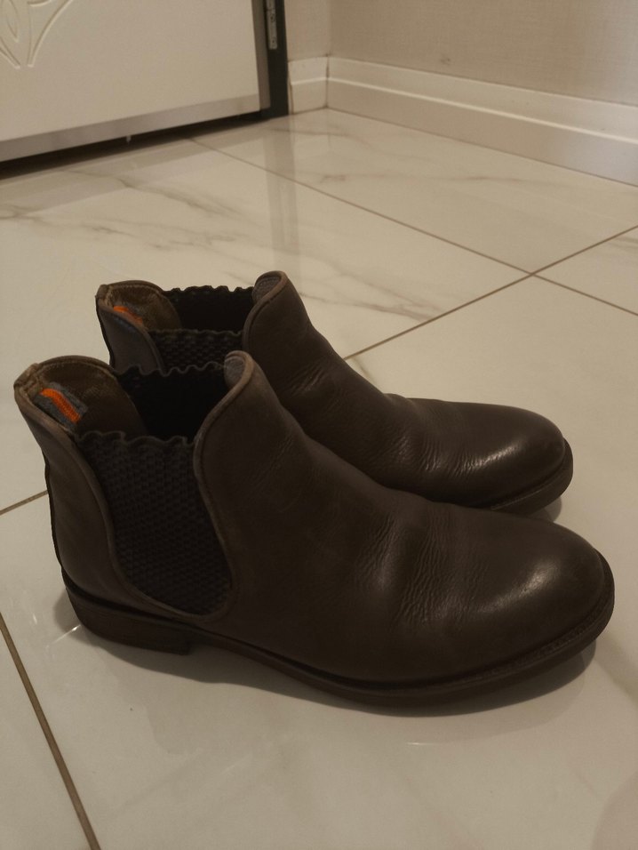 Koyu Kahverengi Deri Erkek Bot - Görsel 5