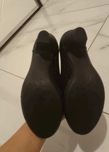 Siyah Yılan Desenli Tokalı Stiletto - Görsel 4