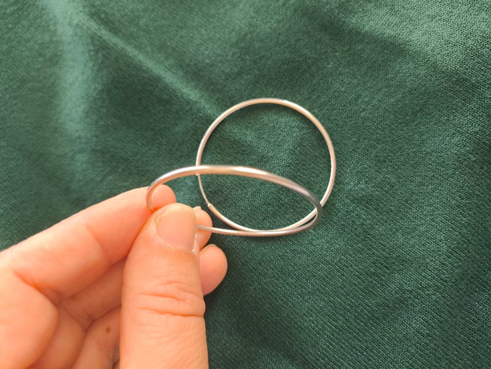 gümüş halka küpe - Görsel 3