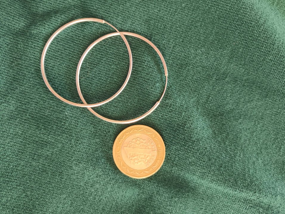 gümüş halka küpe - Görsel 2