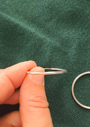 gümüş halka küpe - Görsel 2