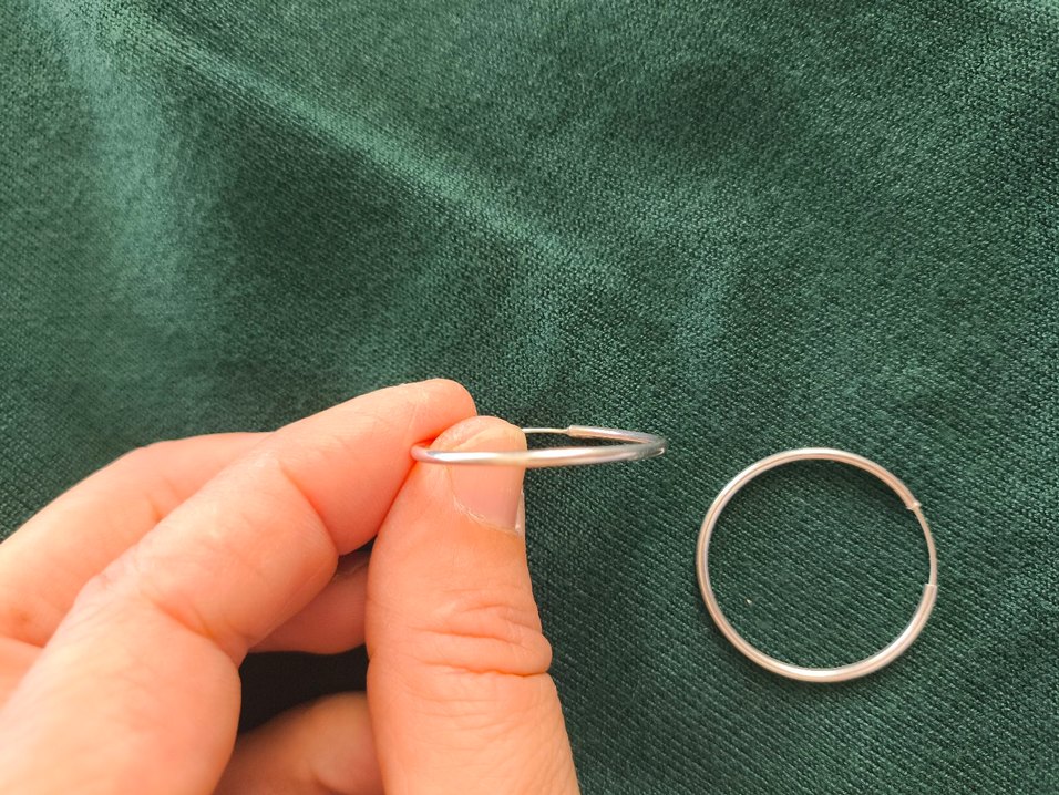 gümüş halka küpe - Görsel 2