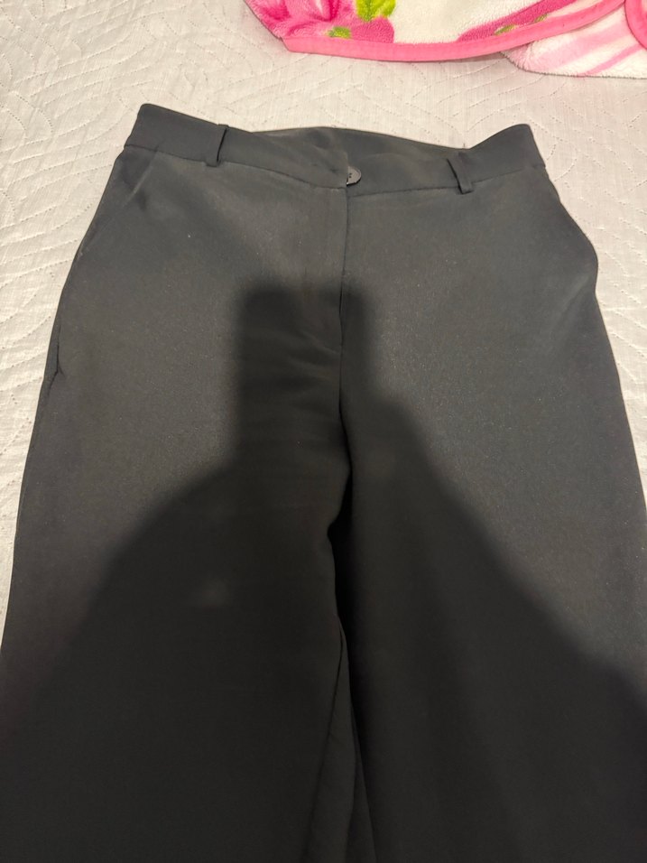 Siyah Kadın Kumaş Pantolon Midi Boy - Görsel 4