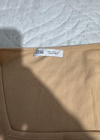 Bej kare yaka bluz - Görsel 2