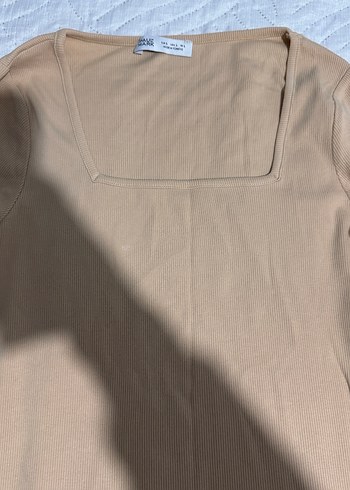 Bej kare yaka bluz - Görsel 3