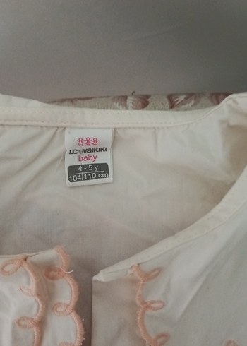 yakası işlemeli kız çocuk gomlek - Görsel 2