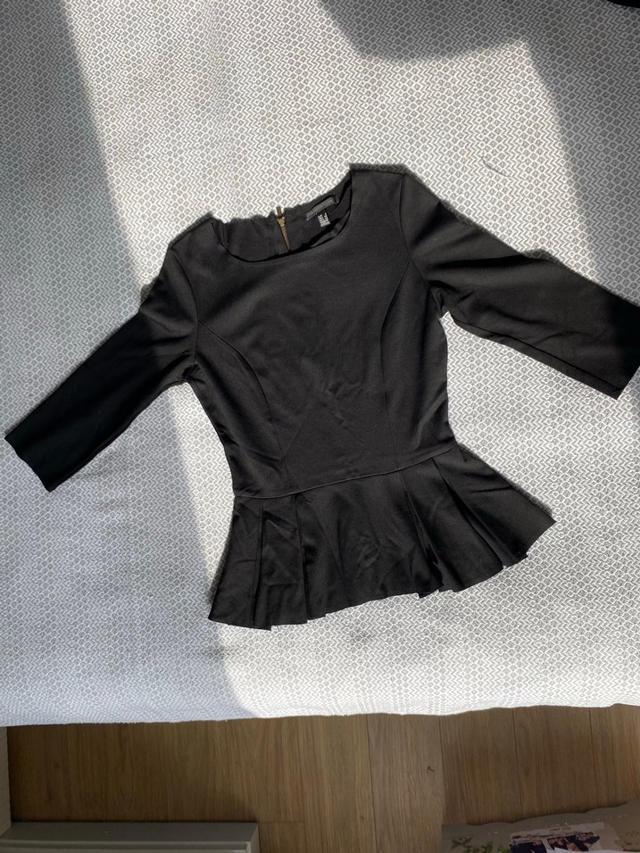 Mango siyah Peplum bluz — görsel 4/5