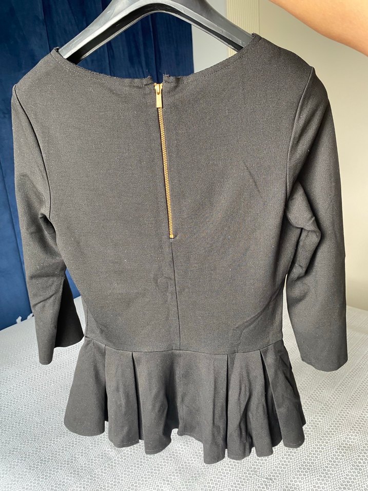 Mango siyah Peplum bluz — görsel 2/5
