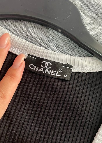 m Beden Siyah Beyaz Mini Crop Top