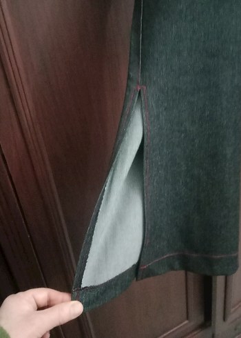 Yırtmaç Detaylı Siyah Kadın Kumaş Pantolon - Görsel 4