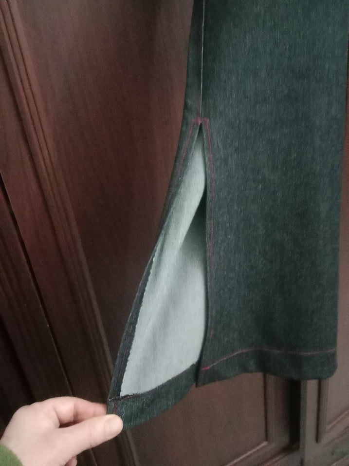 Yırtmaç Detaylı Siyah Kadın Kumaş Pantolon - Görsel 4