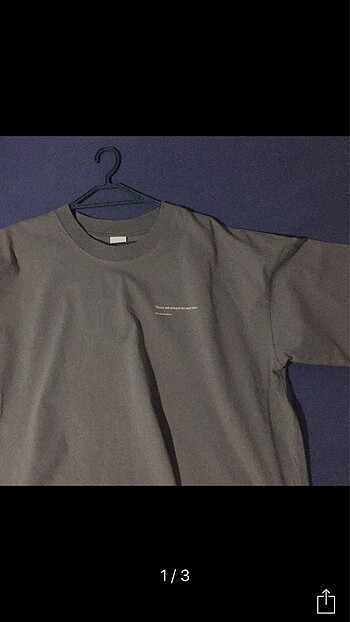 H&M Gri Oversize Tişört
