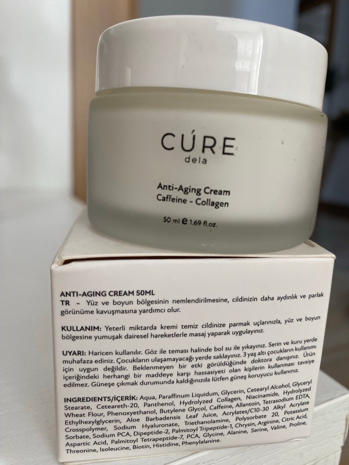 CURE Anti-Aging Krem Kafein ve Kolajen 50ml - Görsel 3