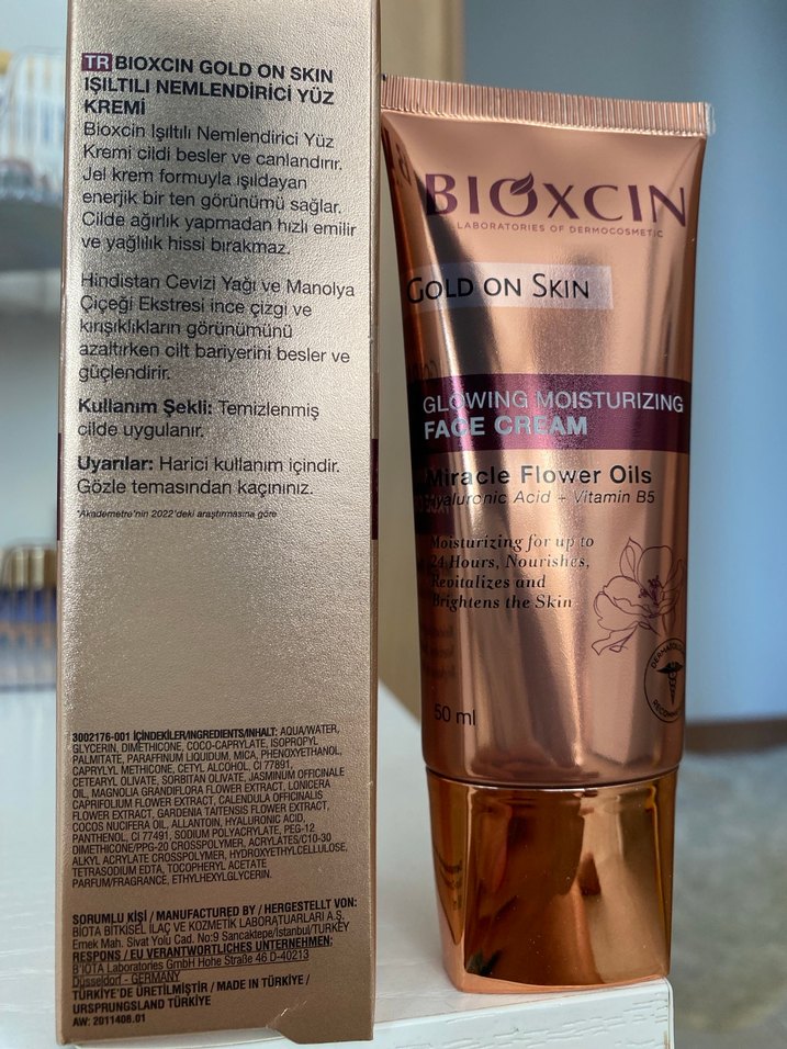 Gold On Skin Işıltılı Yüz Kremi 50 Ml Hyalüronik Asit, B5 - Görsel 3
