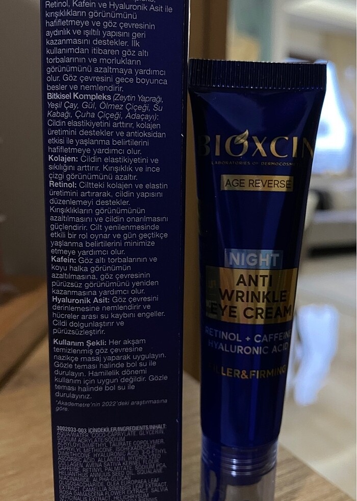 Bioxcin Age Reverse Kırışıklık Karşıtı Göz Kremi 15 ML -  Retino - Görsel 2