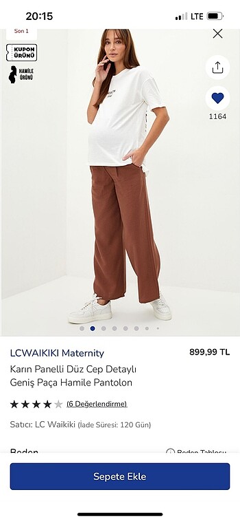 LC Waikiki LCW hamile pantolonu