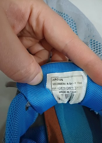 Mavi Gri Bağcıklı Erkek Spor Ayakkabı - Görsel 6