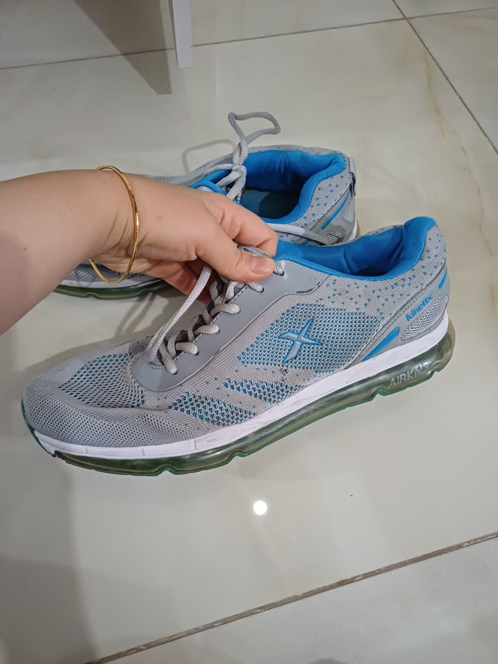 Mavi Gri Bağcıklı Erkek Spor Ayakkabı - Görsel 2