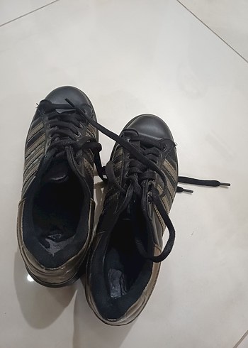 Siyah Çizgili  Kadın Spor Ayakkabı - Görsel 3