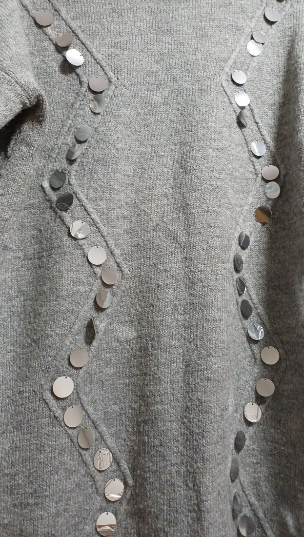 Gri Triko Kadın Kazak - Görsel 2