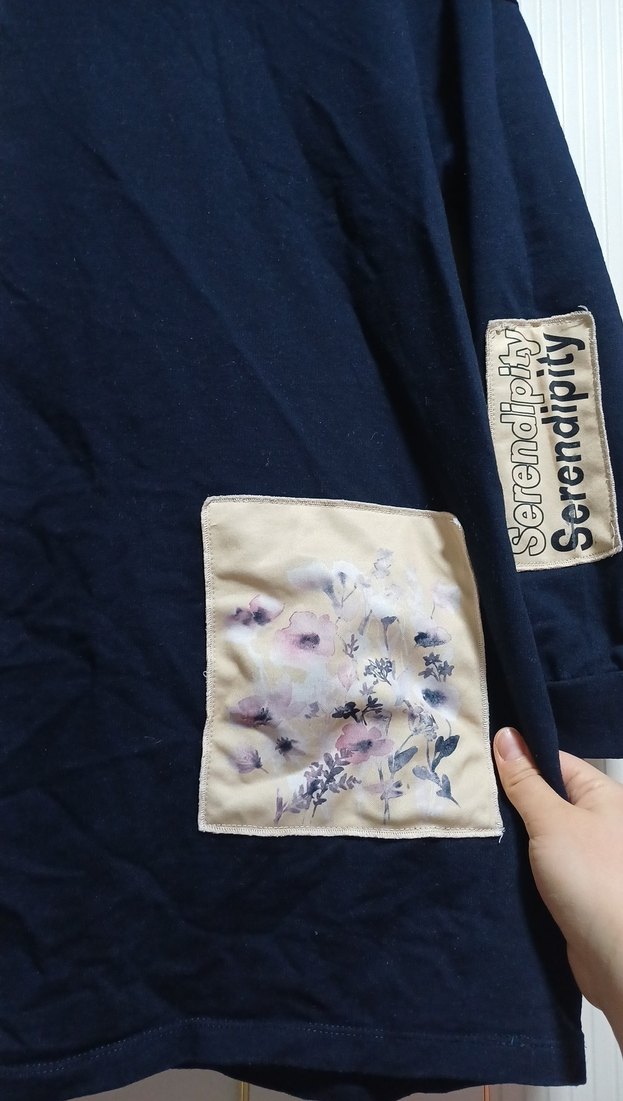 Lacivert Kadın Sweatshirt - Görsel 2