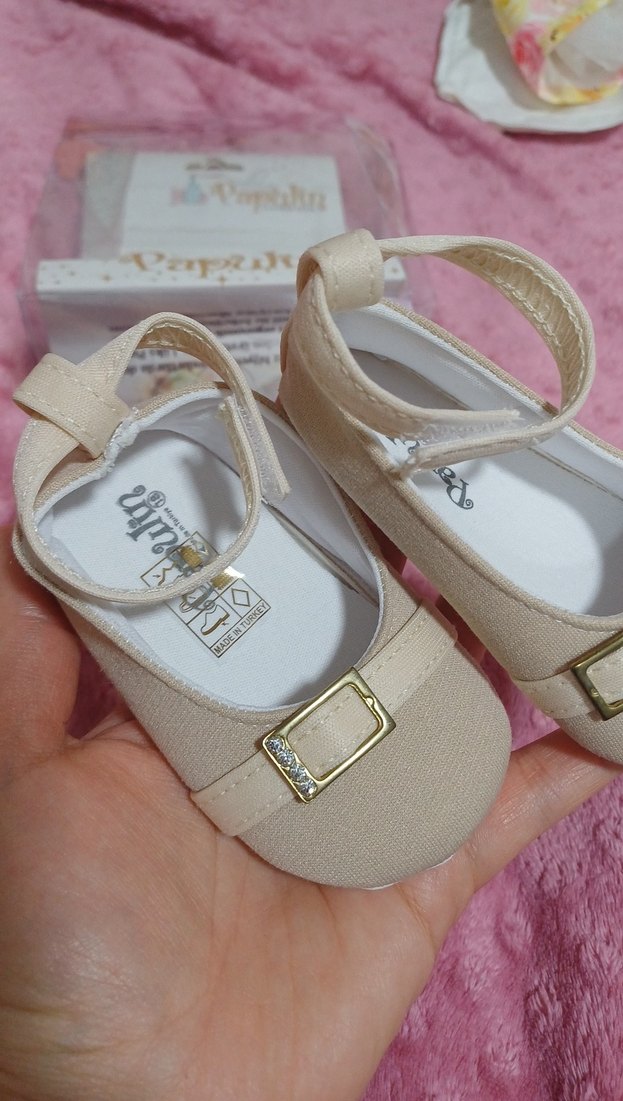 Kız Çocuk Bej Tokalı Ayakkabı - Görsel 3