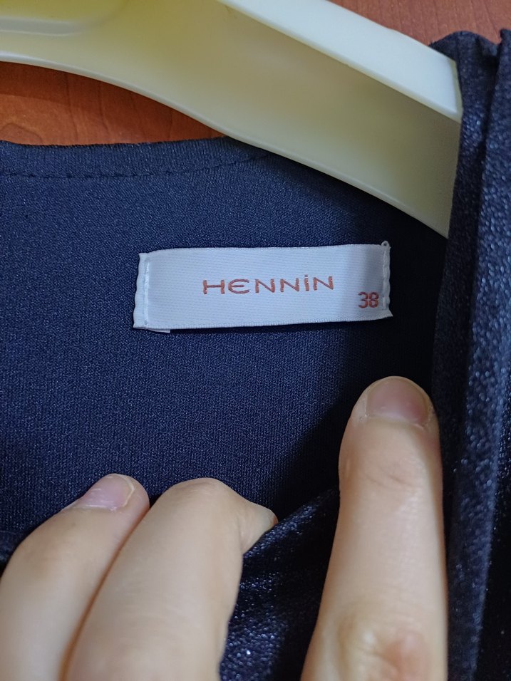 Siyah simli Uzun Kollu tesettur Abiye Elbise - Görsel 4