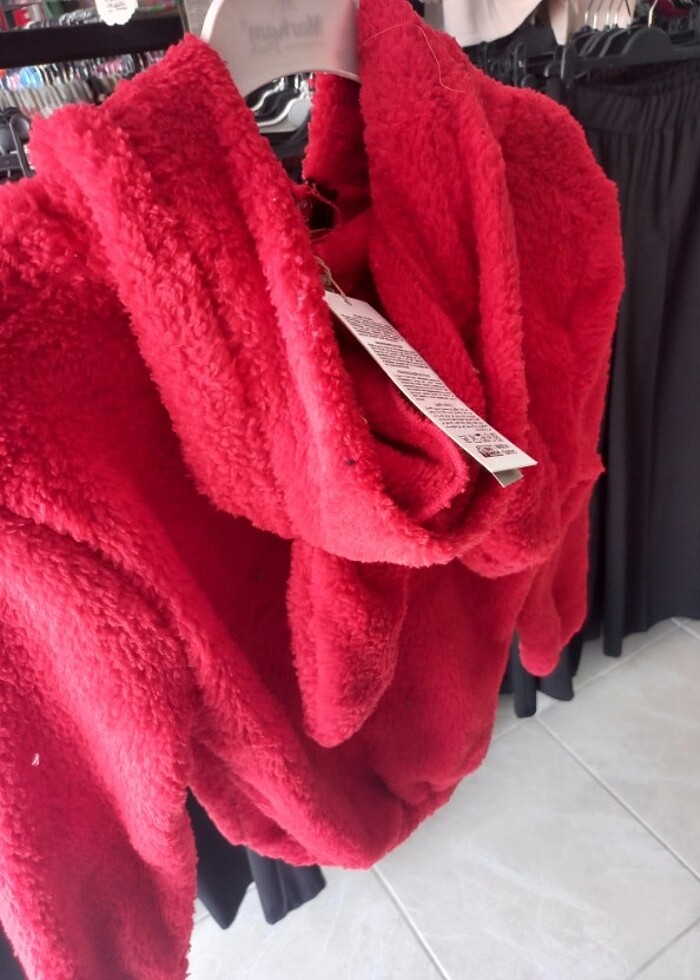 Kapüşonlu polar mont - Görsel 2