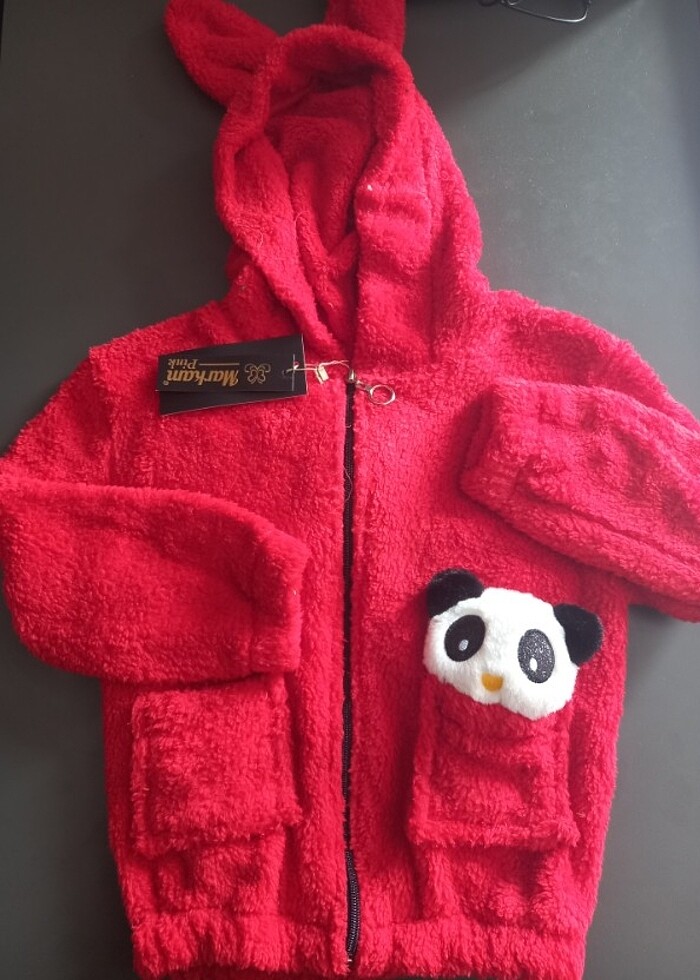 Kapüşonlu polar mont - Görsel 3