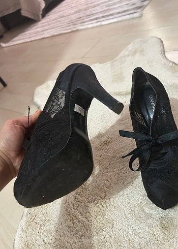 Zara Siyah Stiletto Topuklu Gotik Kadın Ayakkabı