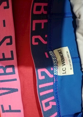 LC Waikiki Kız Çocuk Tie-Dye Desenli Mavi Mayo Takımı