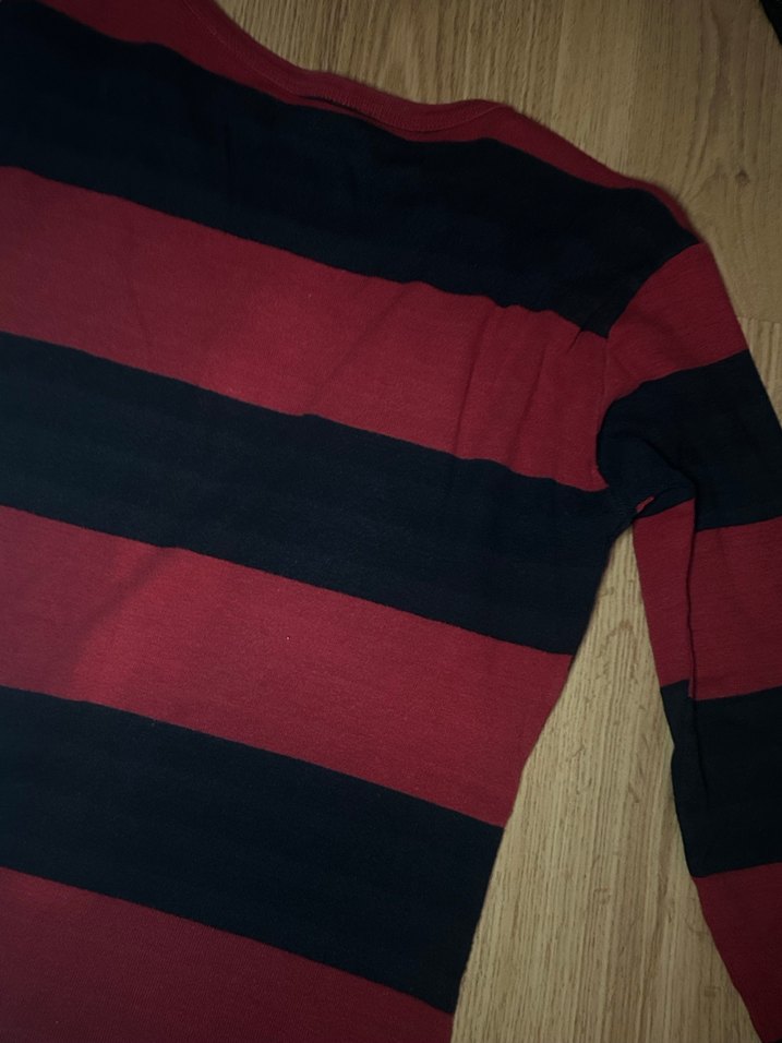 Çizgili Uzun Kollu Triko Kadın Kazak - Görsel 5