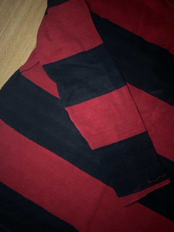 Çizgili Uzun Kollu Triko Kadın Kazak - Görsel 2