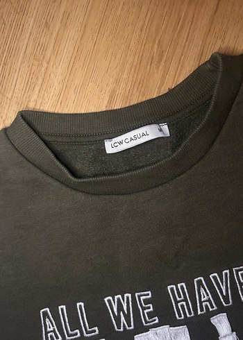 Haki Kadın Sweatshirt - Görsel 5