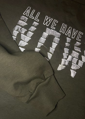 Haki Kadın Sweatshirt - Görsel 3