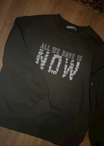 Haki Kadın Sweatshirt - Görsel 2