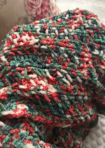 Renkli püsküllü yumuşacık Örgü Şal - Görsel 2