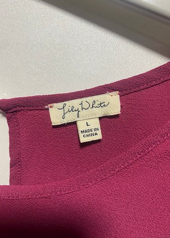 Bordo Pilili Kısa Kollu Kadın Bluz - Görsel 3