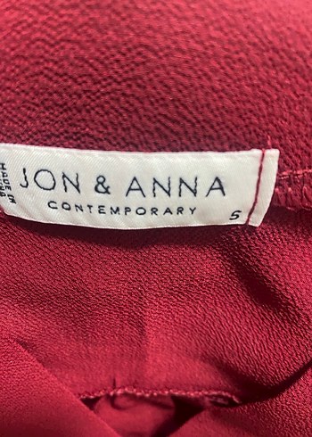 Bordo V Yaka Kadın Bluz - Görsel 3