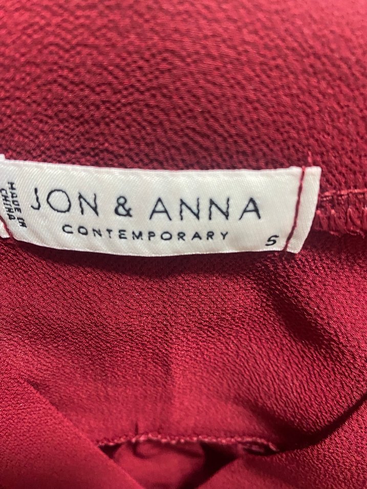 Bordo V Yaka Kadın Bluz - Görsel 3