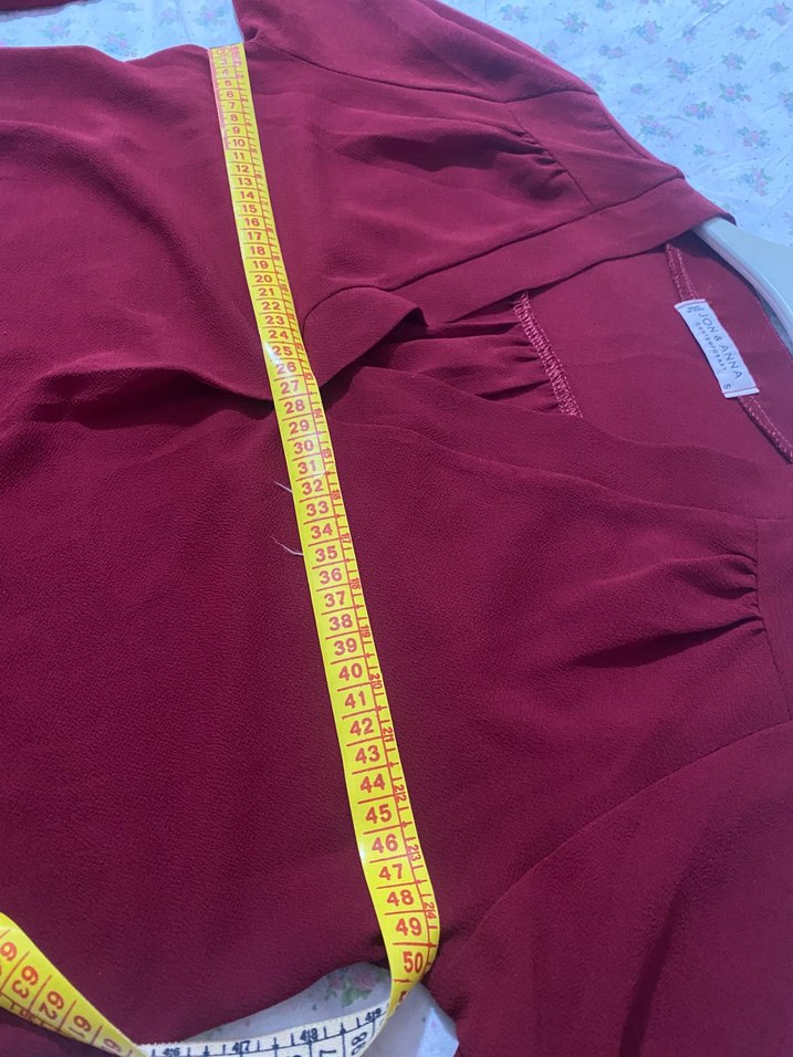 Bordo V Yaka Kadın Bluz - Görsel 4