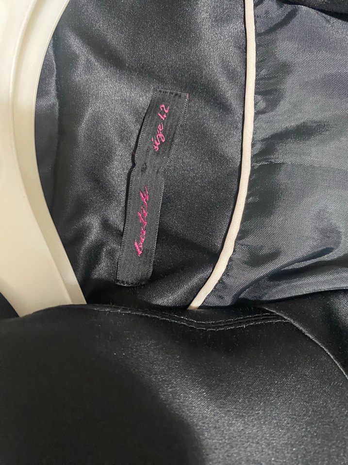 Siyah parlak saten Kadın Blazer Ceket - Görsel 4