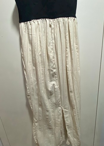 Kolsuz Pilili Beyaz Uzun Elbise - Görsel 5