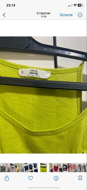 m Beden Mango ve neklace marka tişört