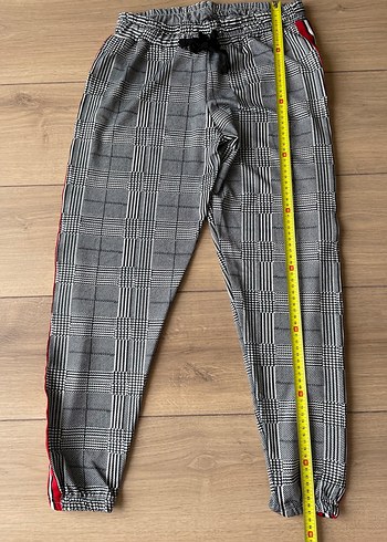 m Beden Athleisure tarz retro street style kareli pantolon