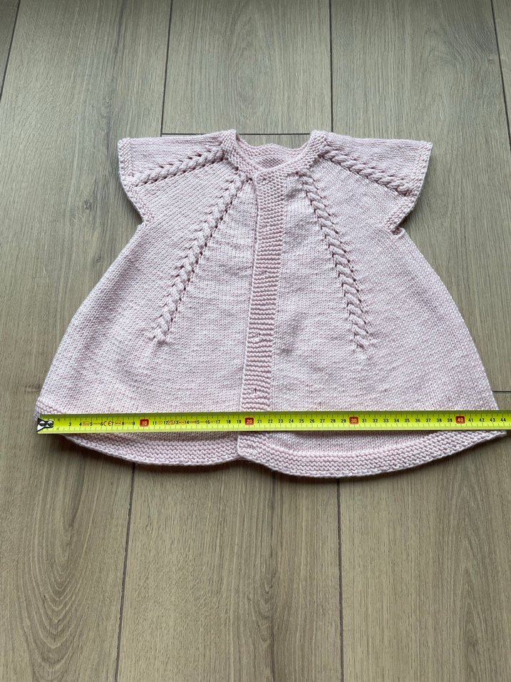 Kız Çocuk Pembe Örgü Hırka - Görsel 5