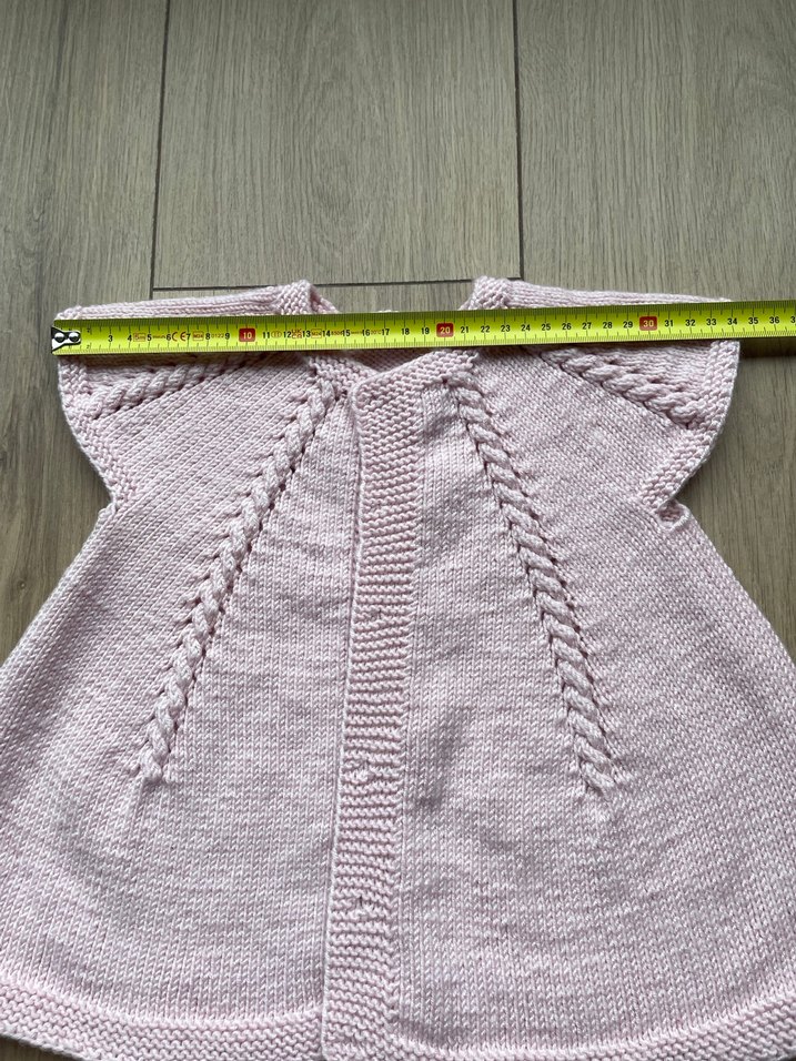 Kız Çocuk Pembe Örgü Hırka - Görsel 3