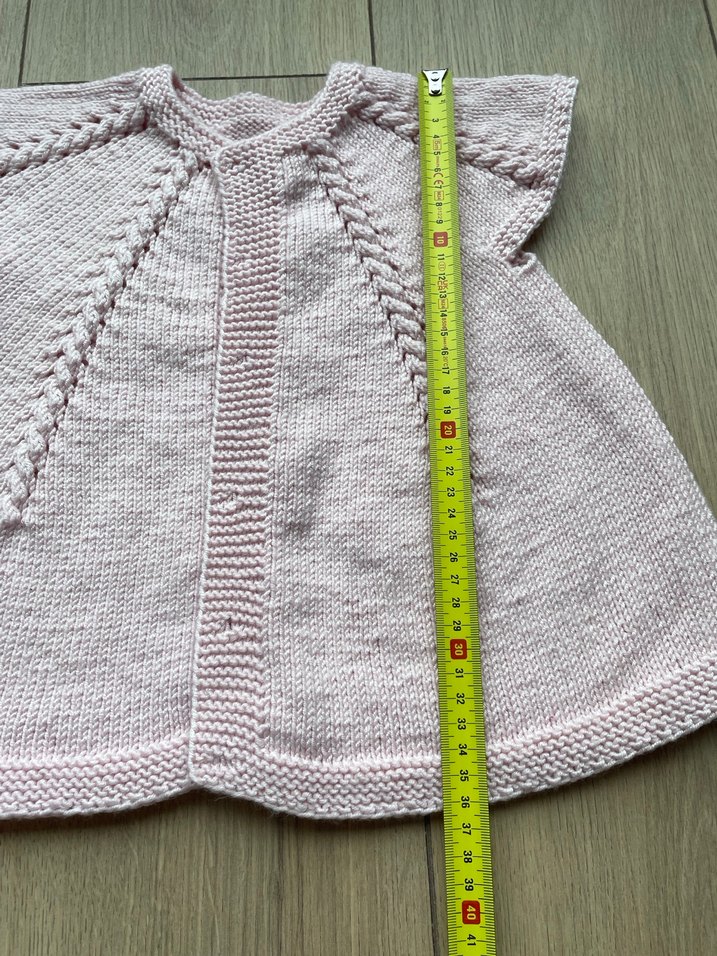 Kız Çocuk Pembe Örgü Hırka - Görsel 2