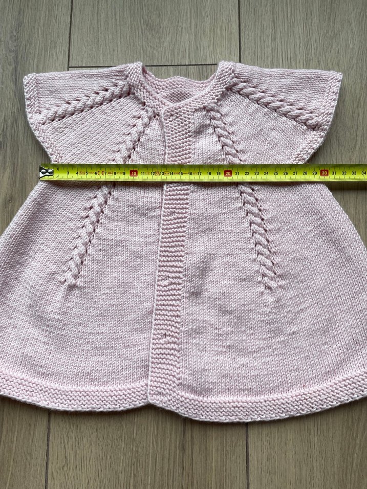 Kız Çocuk Pembe Örgü Hırka - Görsel 4