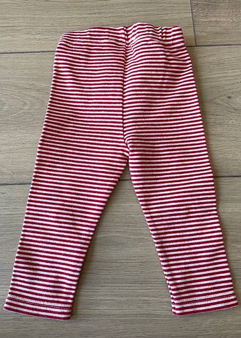 Mamino 9-12 ay kırmızı beyaz çizili tayt - Görsel 3